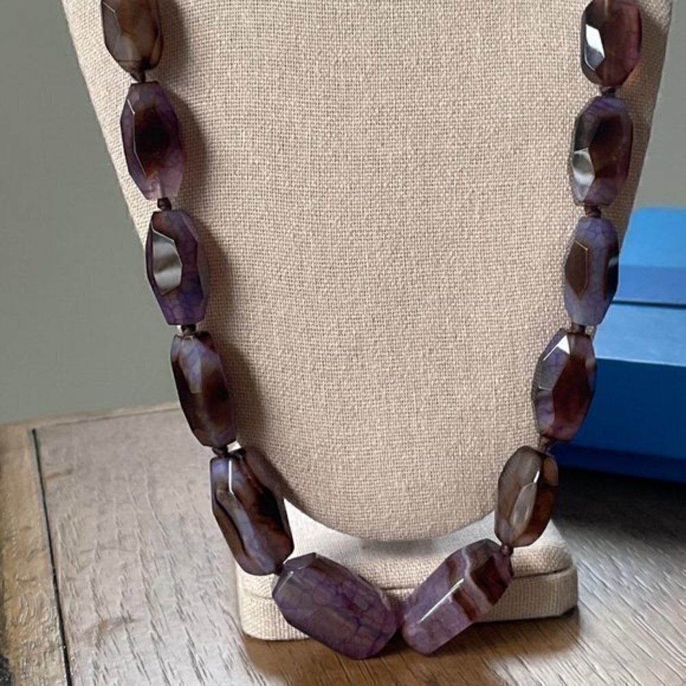 Colleen Lopez Faceted AGATE Necklace - Picture 6 of 9